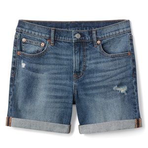 Gap Sexy Boyfriend Distressed Denim Shorts